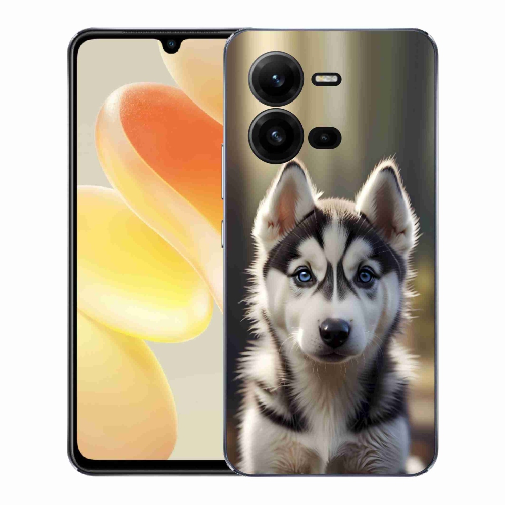Gél borítás mmCase a Vivo X80 Lite számára - aranyos szibériai husky