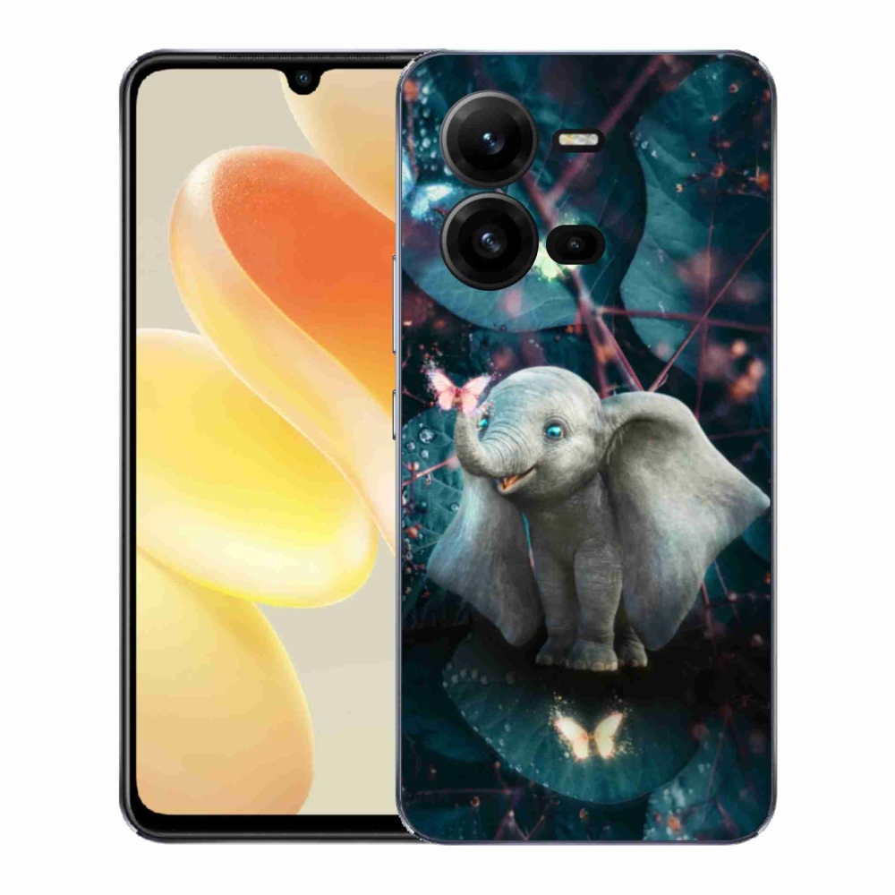 Gél borító mmCase a Vivo X80 Lite készülékhez - aranyos elefánt