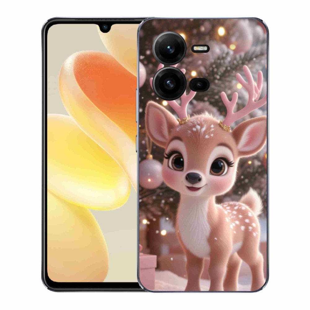 Gél borítás mmCase a Vivo X80 Lite készülékhez - aranyos rénszarvas