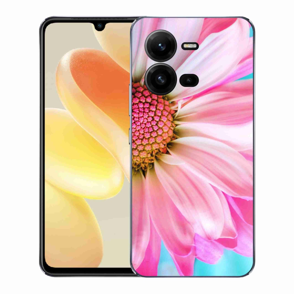 Gél borító mmCase a Vivo X80 Lite készülékhez - rózsaszín virág