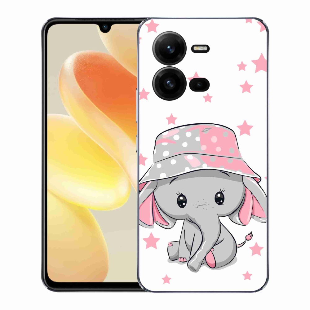 Gél borítás mmCase a Vivo X80 Lite készülékhez - rózsaszín elefánt