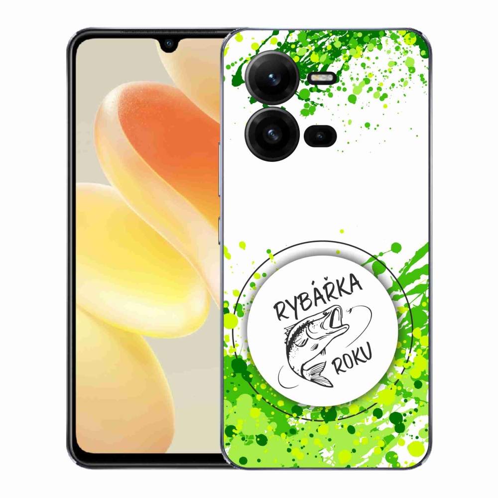 Gél borító mmCase a Vivo X80 Lite-on - az év horgásza fehér háttérrel