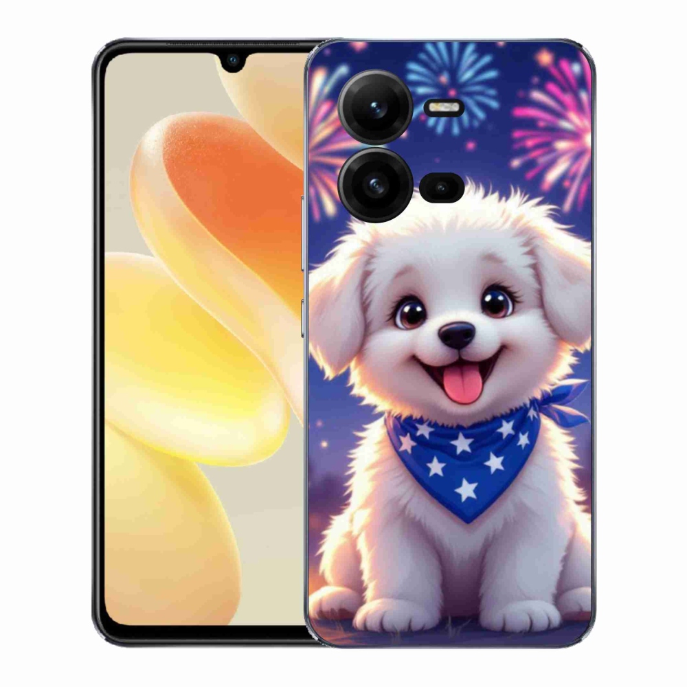 Gél borítás mmCase a Vivo X80 Lite-on - ünnepi kiskutya