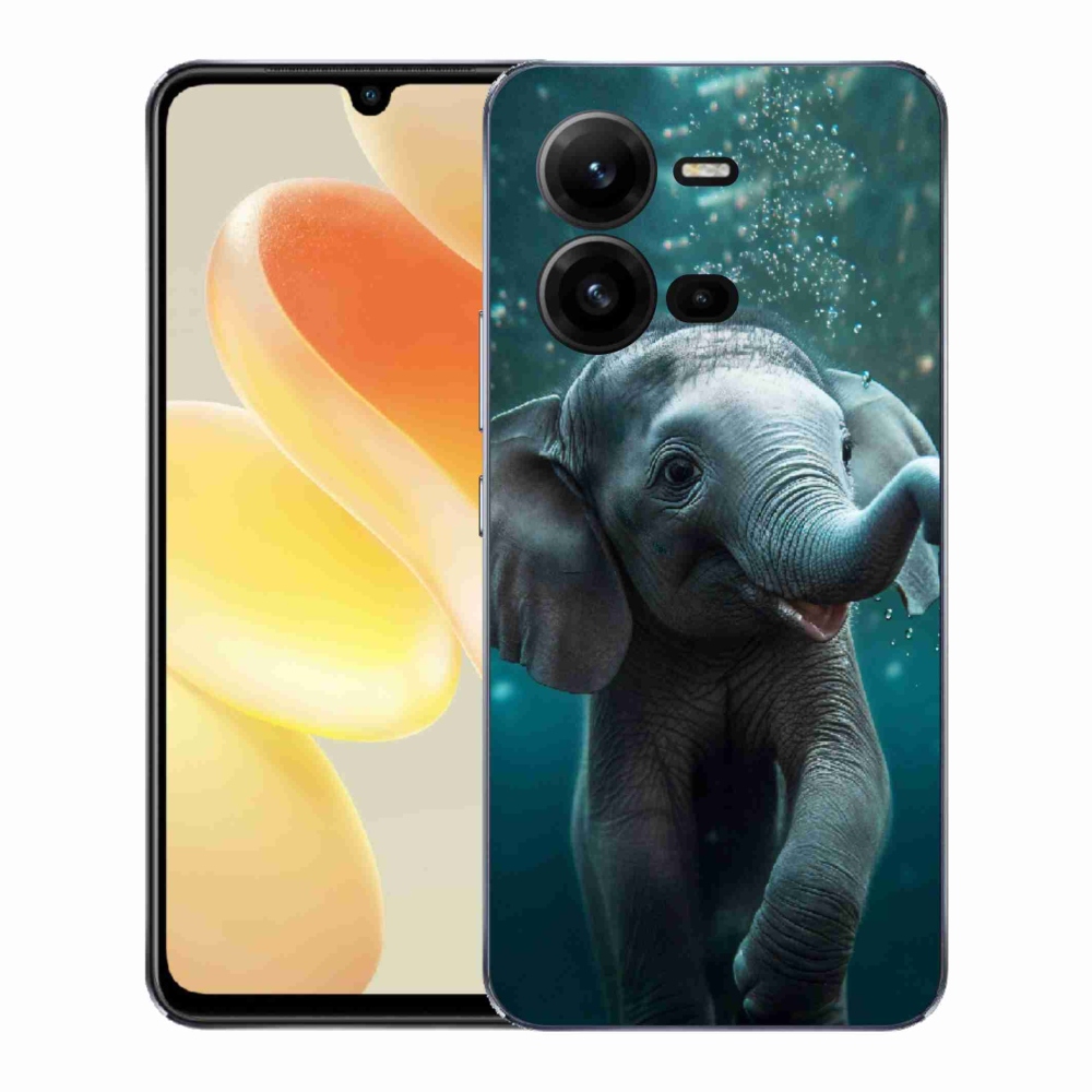 Gél borítás mmCase a Vivo X80 Lite készülékhez - elefánt a víz alatt
