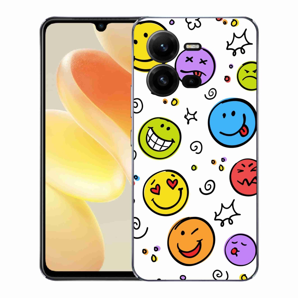 Gél borító mmCase a Vivo X80 Lite készülékhez - smiley-k
