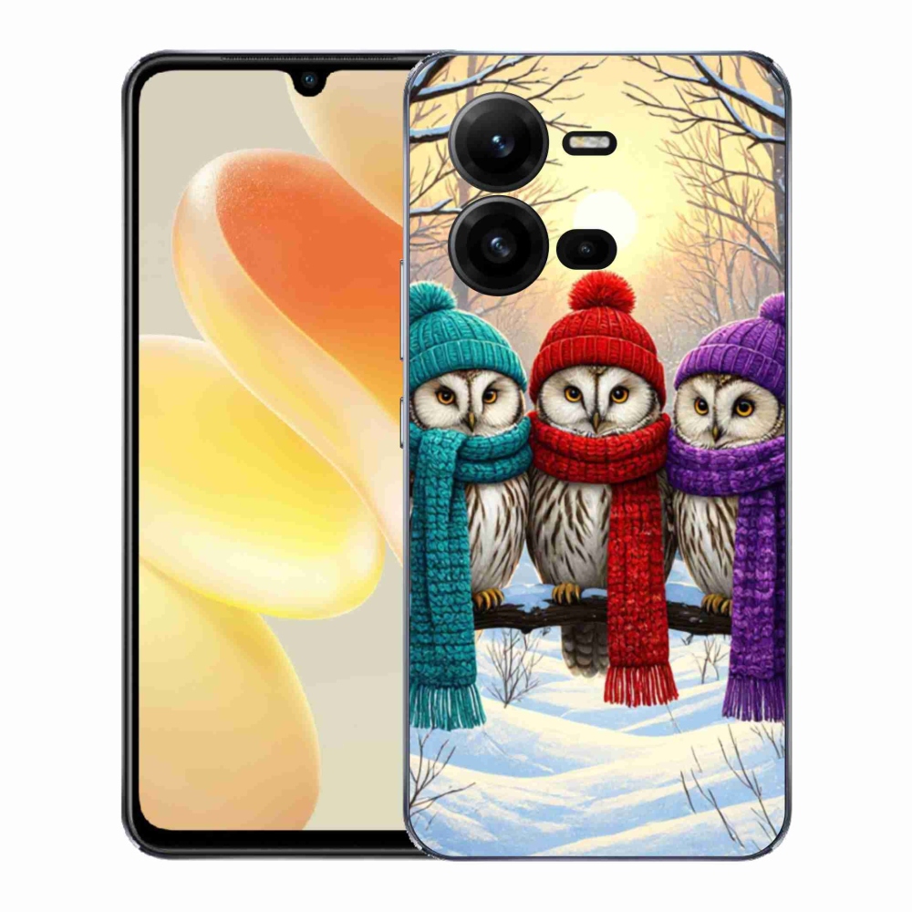 Gél borítás mmCase a Vivo X80 Lite készülékhez - bagoly barátok