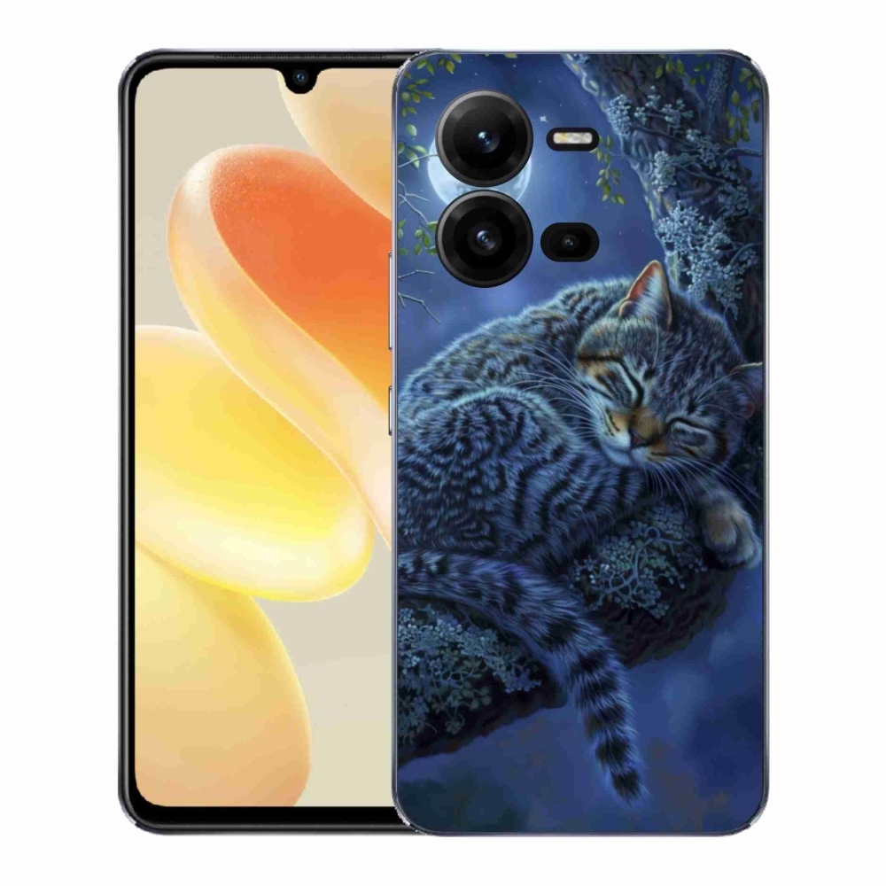 Zselés borítás mmCase a Vivo X80 Lite-hoz - alvó macska
