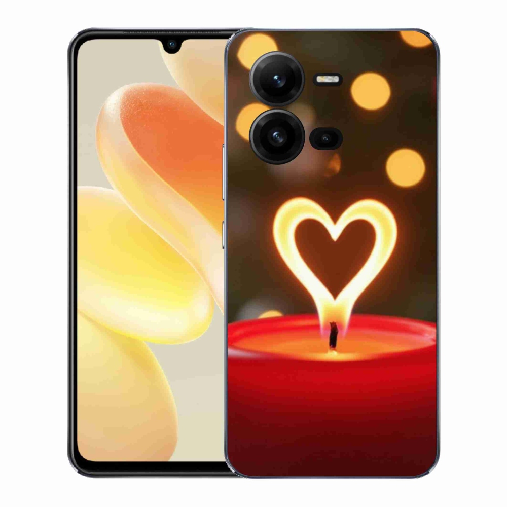 Gél borítás mmCase a Vivo X80 Lite készülékhez - láng szíve