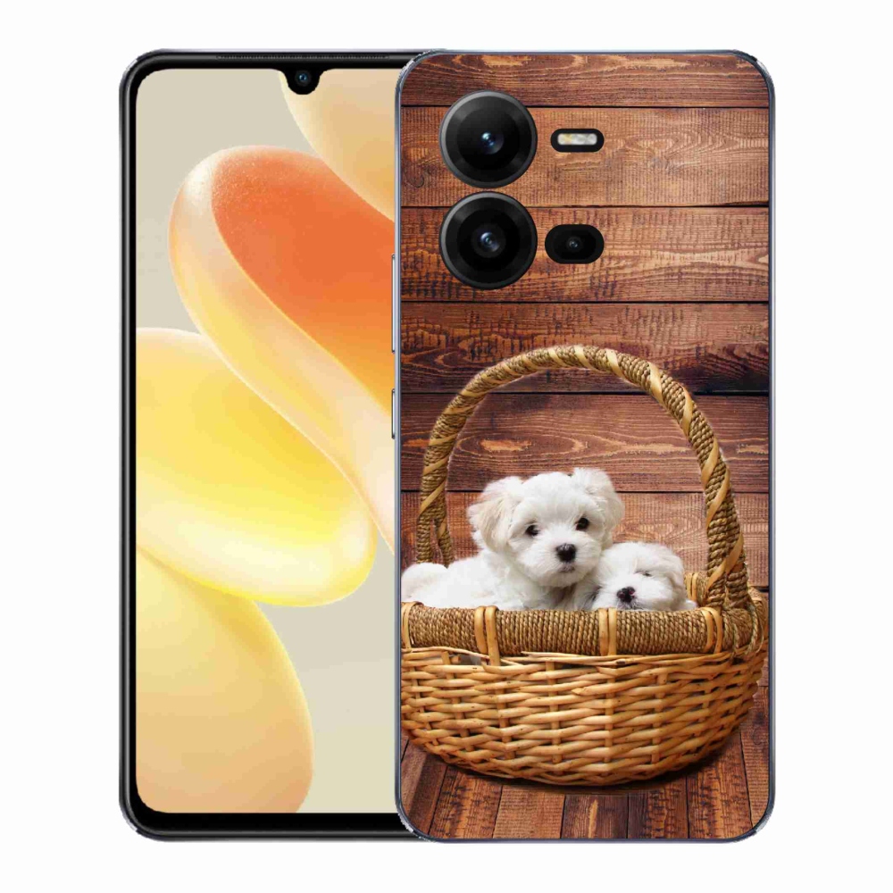 Zselés borítás mmCase a Vivo X80 Lite készülékhez - kölyökkutyák