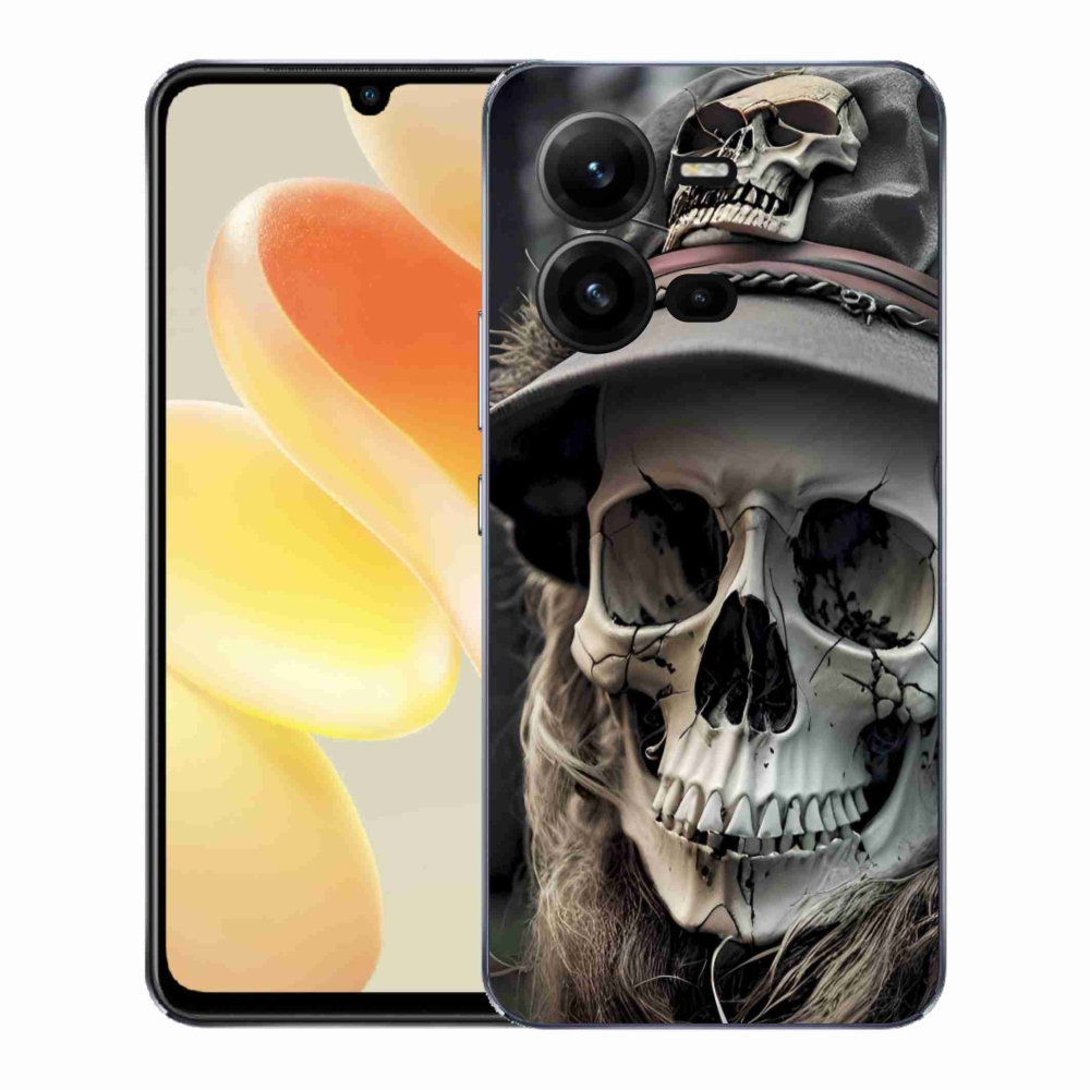Gél borítás mmCase a Vivo X80 Lite készülékhez - sötét koponya