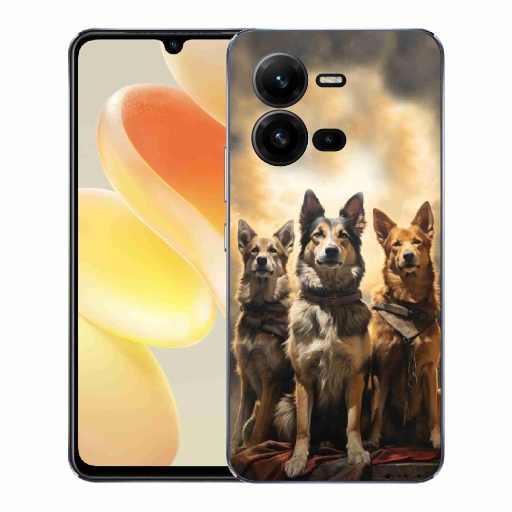Gél borítás mmCase a Vivo X80 Lite-hoz - három kutya