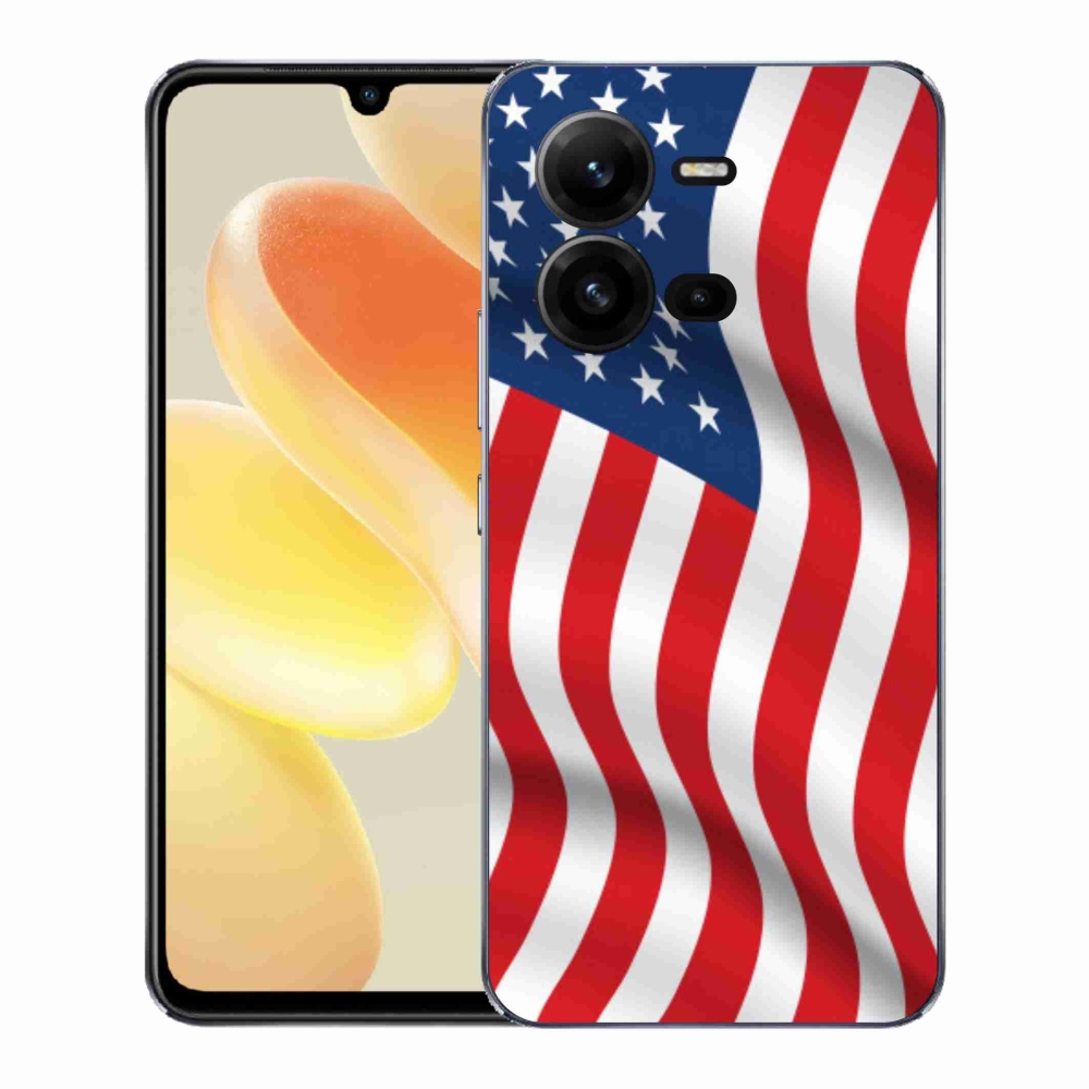 Gél borító mmCase a Vivo X80 Lite készülékhez - amerikai zászló