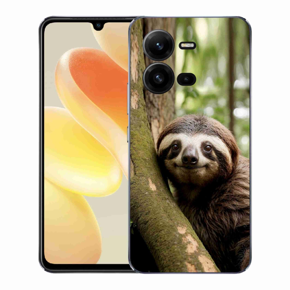 Gélburkolat mmCase a Vivo X80 Lite-on - mosolygó lajhár