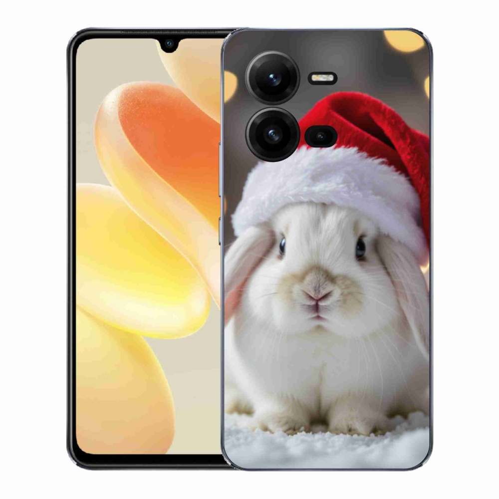 Gél borítás mmCase a Vivo X80 Lite-hoz - Karácsonyi nyúl