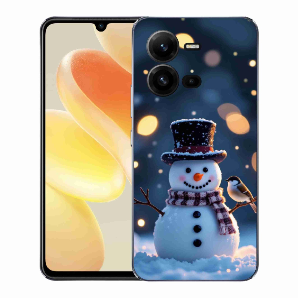 Gél borítás mmCase a Vivo X80 Lite készülékhez - Karácsonyi hóember