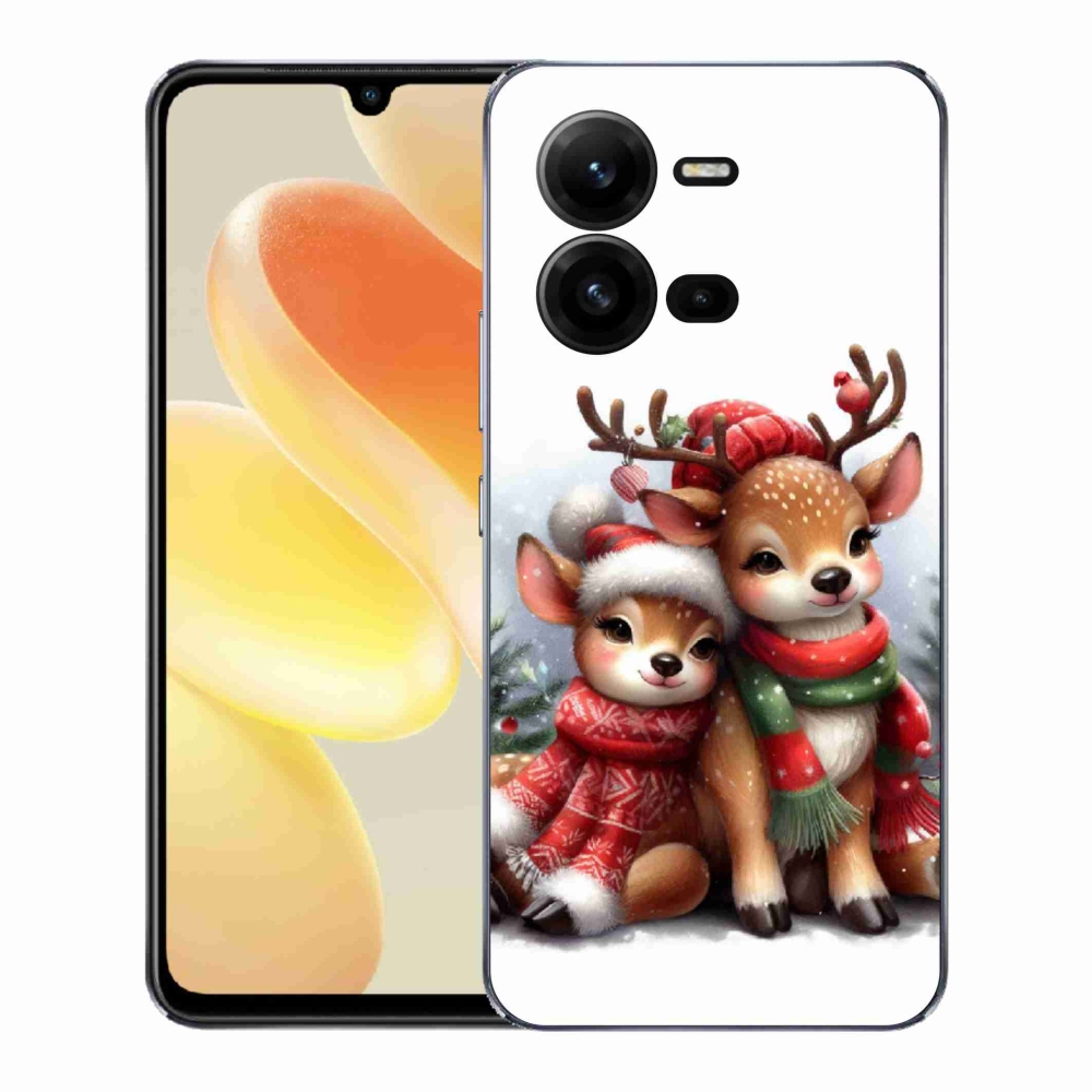 Gél borítás mmCase a Vivo X80 Lite készülékhez - Karácsonyi rénszarvas