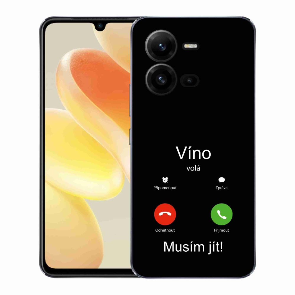Gél borítás mmCase a Vivo X80 Lite készülékre - bor hívja a fekete hátteret