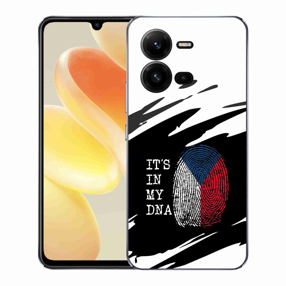 Gél borító mmCase a Vivo X80 Lite - zászló ujjlenyomat fekete és fehér háttérrel
