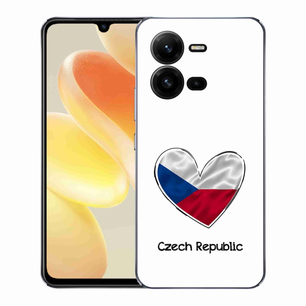 Gél borító mmCase a Vivo X80 Lite-on - zászló szív fehér háttérrel