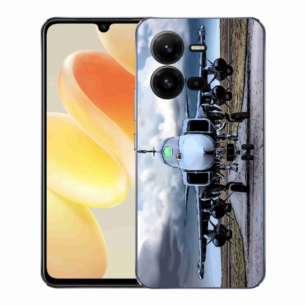 Gél borítás mmCase a Vivo X80 Lite számára - katonai repülőgépek