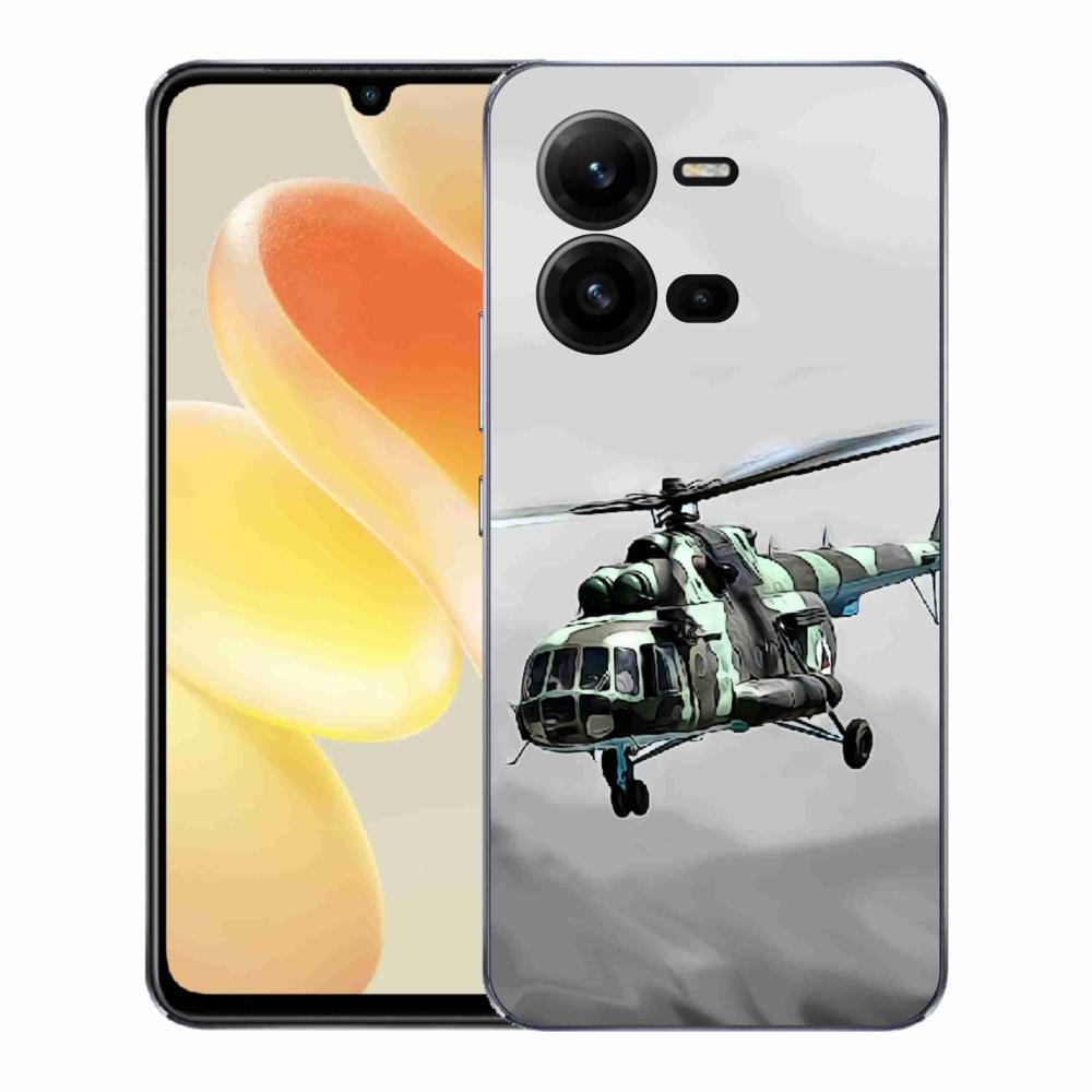 Gél borítás mmCase a Vivo X80 Lite-hoz - katonai helikopter