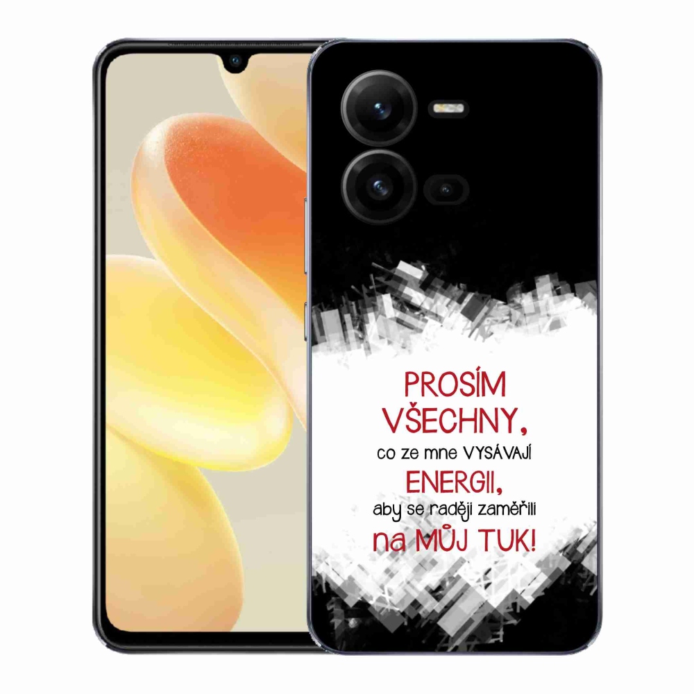 Gél borító mmCase a Vivo X80 Lite készülékhez - vicces szöveg 1 piros