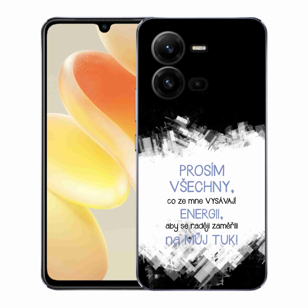 Gél borító mmCase a Vivo X80 Lite készülékhez - vicces szöveg 1 kék