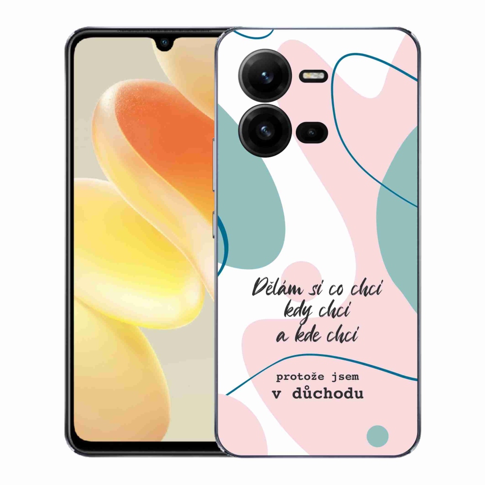 Gél borító mmCase a Vivo X80 Lite készülékhez - vicces szöveg 10 fehér háttér