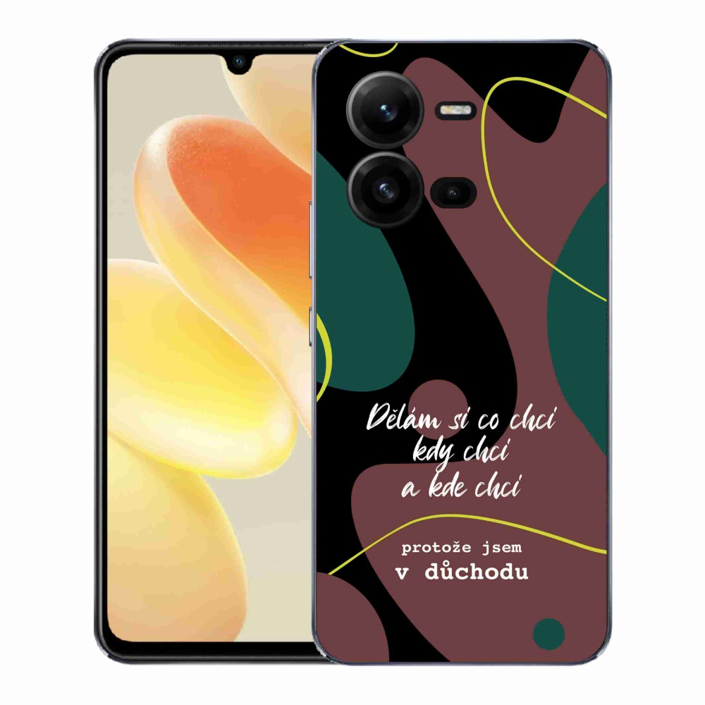 Gél borító mmCase a Vivo X80 Lite készülékhez - vicces szöveg 10 fekete háttér