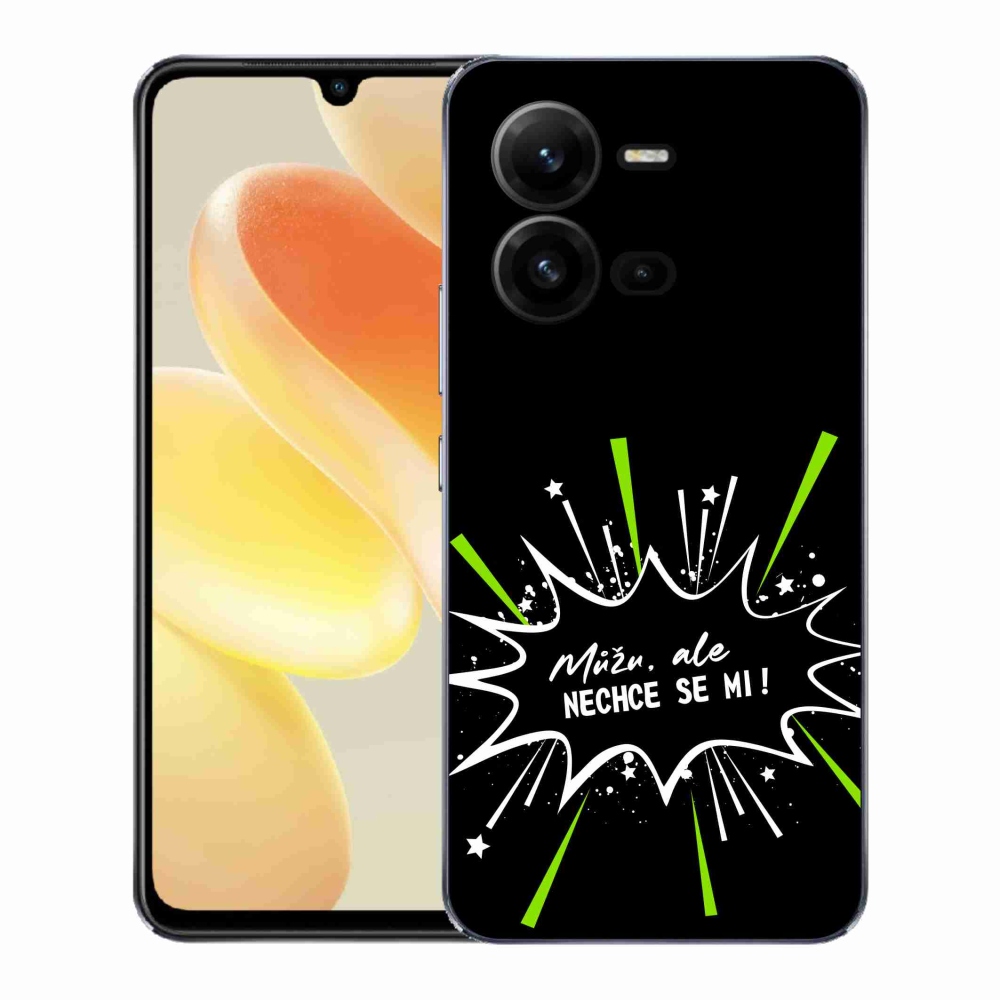 Gél borító mmCase a Vivo X80 Lite készülékhez - vicces szöveg 11 fekete háttér