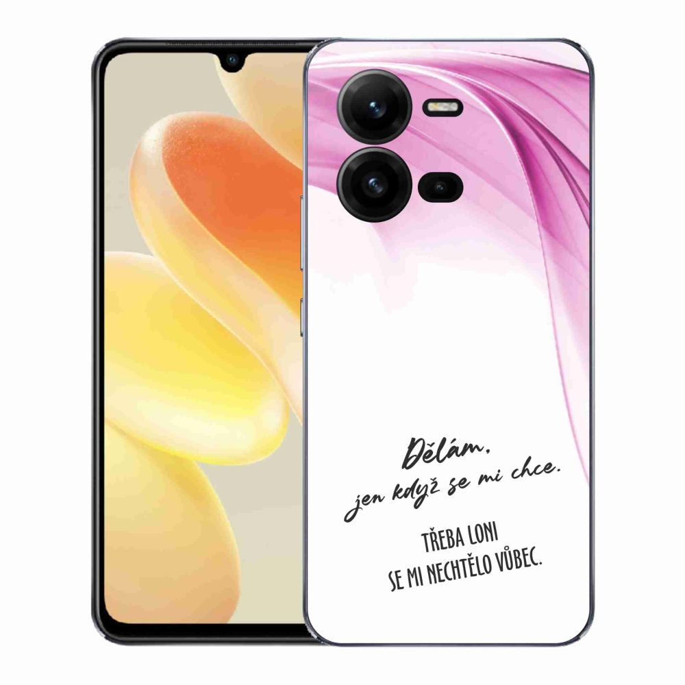Gél borító mmCase a Vivo X80 Lite készülékhez - vicces szöveg 12 fehér háttér