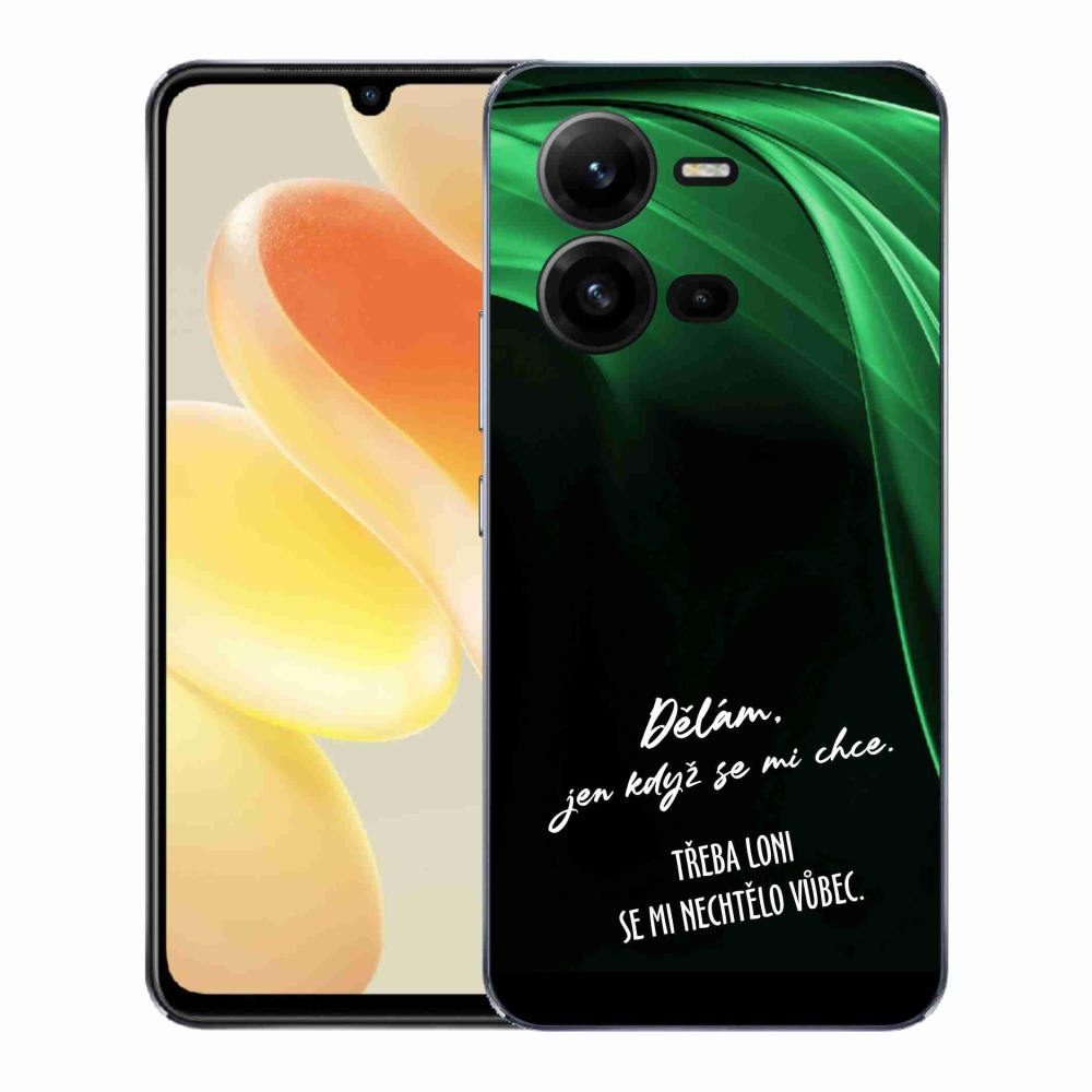Gél borító mmCase a Vivo X80 Lite készülékhez - vicces szöveg 12 fekete háttér