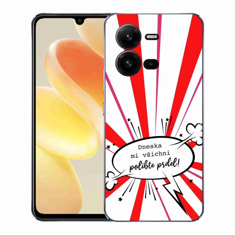 Gél borító mmCase a Vivo X80 Lite készülékhez - vicces szöveg 15 fehér háttérrel
