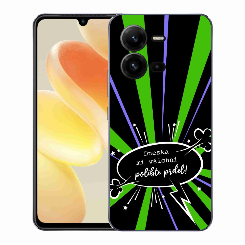 Gél borító mmCase a Vivo X80 Lite készülékhez - vicces szöveg 15 fekete háttér