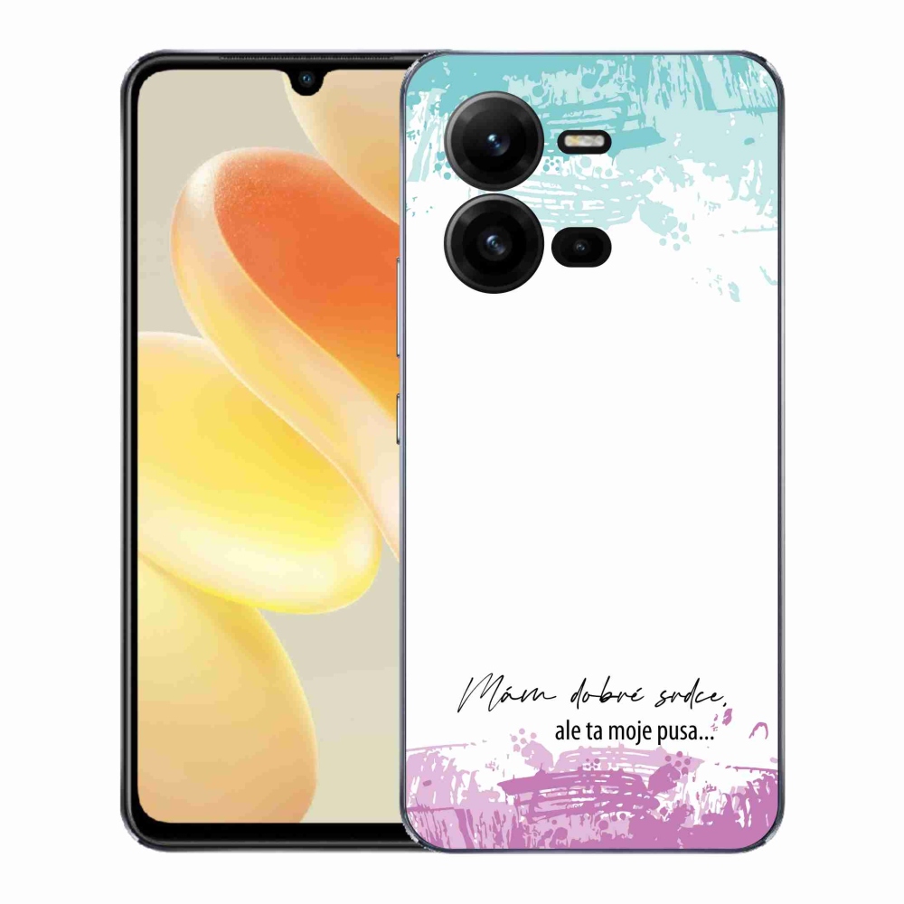 Gél borító mmCase a Vivo X80 Lite készülékhez - vicces szöveg 3 fehér háttérrel