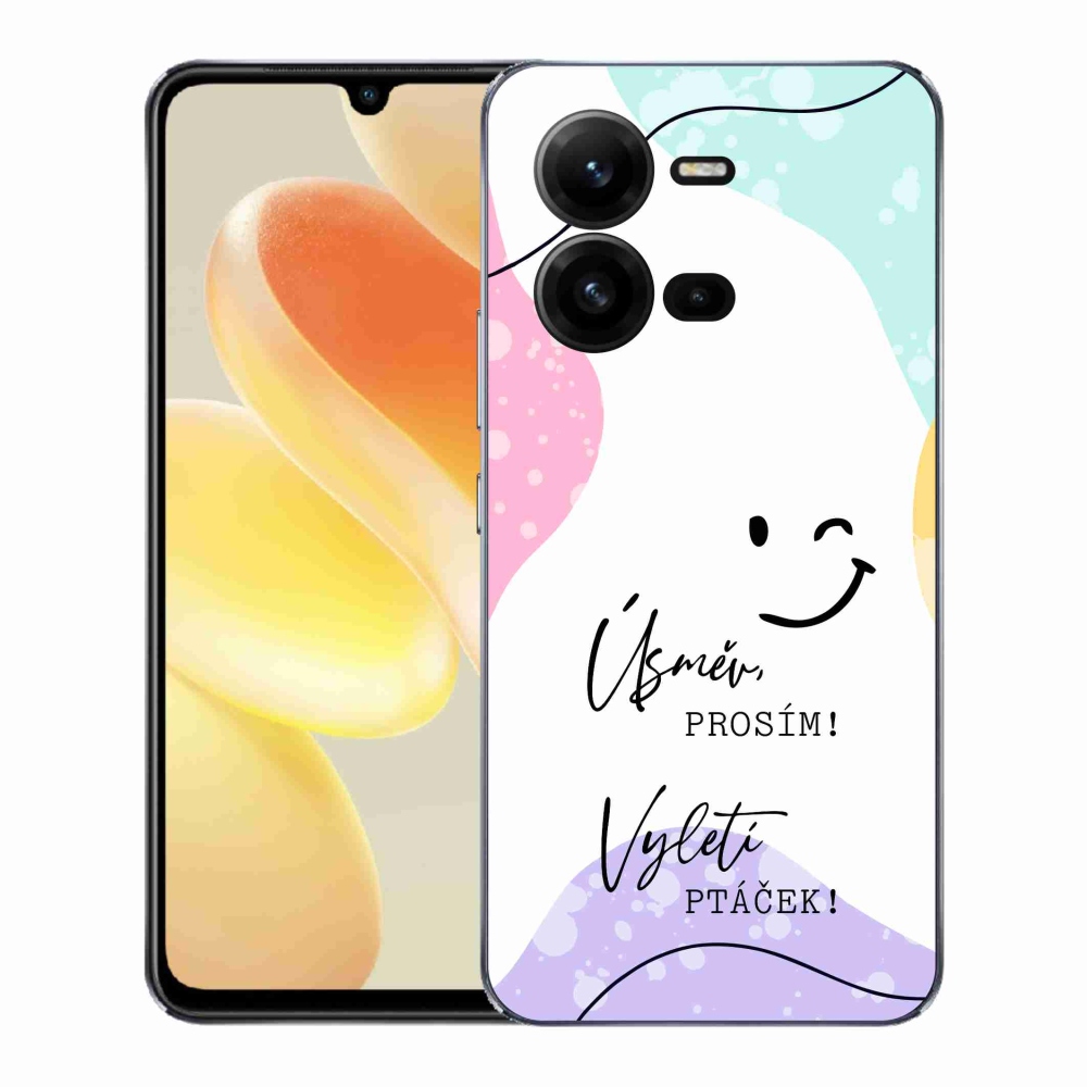Gél borító mmCase a Vivo X80 Lite készülékhez - vicces szöveg 4 fehér háttérrel
