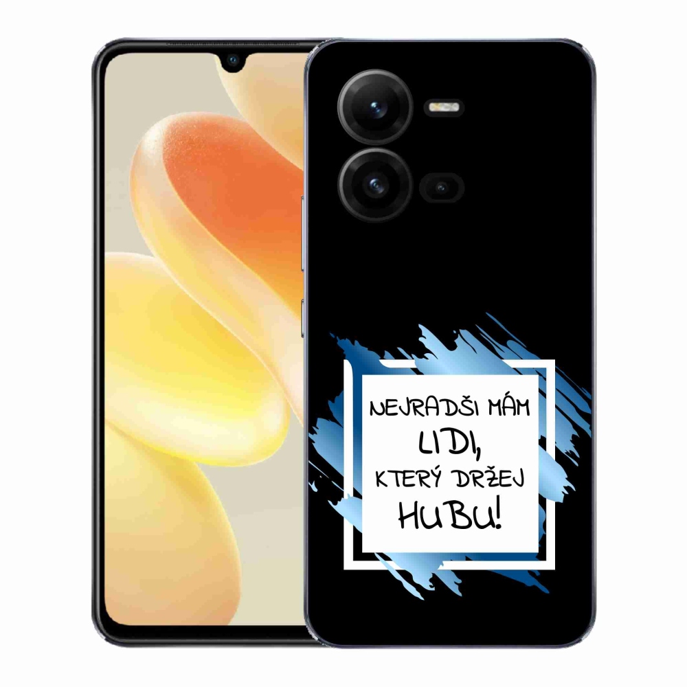 Gél borító mmCase a Vivo X80 Lite készülékhez - vicces szöveg 7 fehér és fekete háttérrel