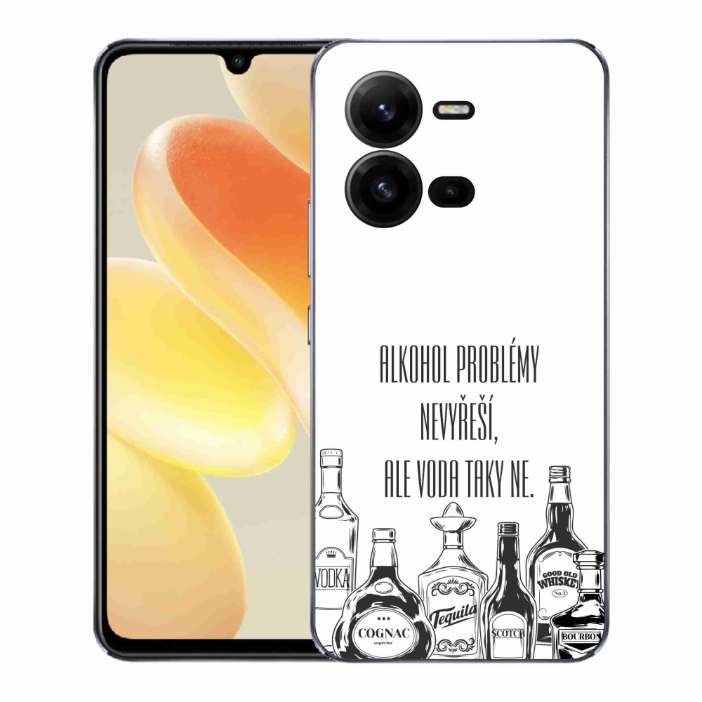 Gél borító mmCase a Vivo X80 Lite készülékhez - vicces szöveg fehér háttérrel