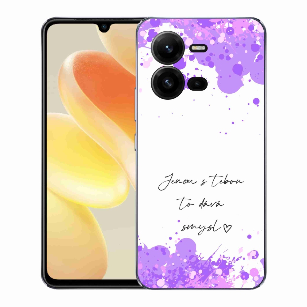 Gél borító mmCase Vivo X80 Lite - szerelem szöveg fehér háttérrel
