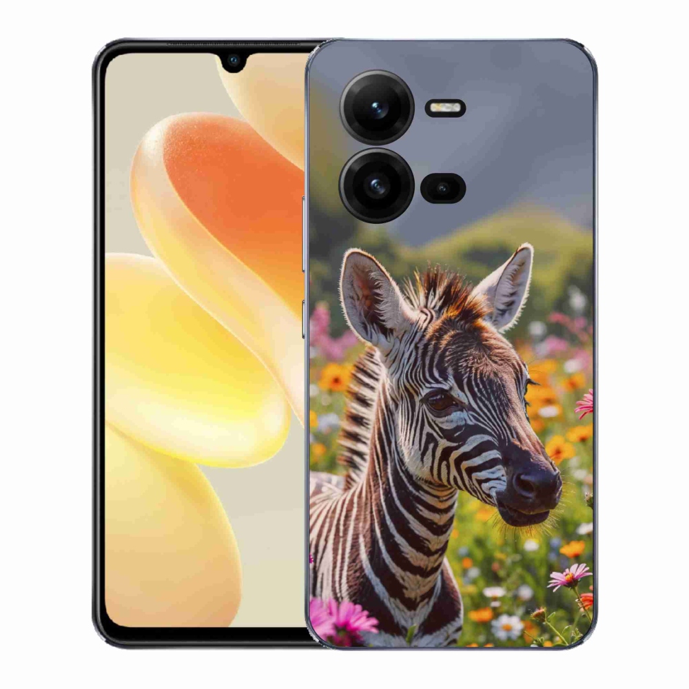 Gél borítás mmCase a Vivo X80 Lite készülékhez - zebra a réten