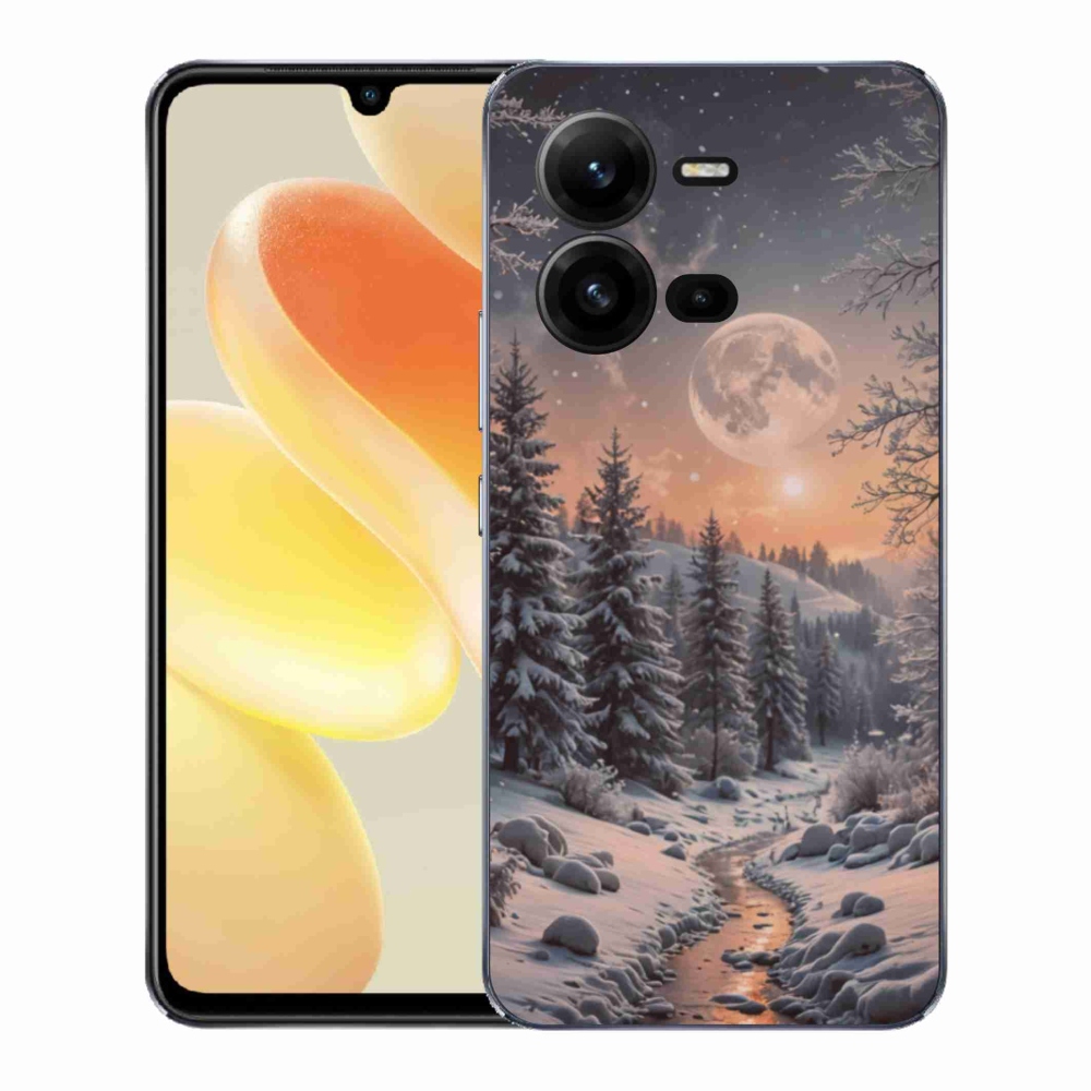 Gél borítás mmCase a Vivo X80 Lite-hoz - téli táj 2