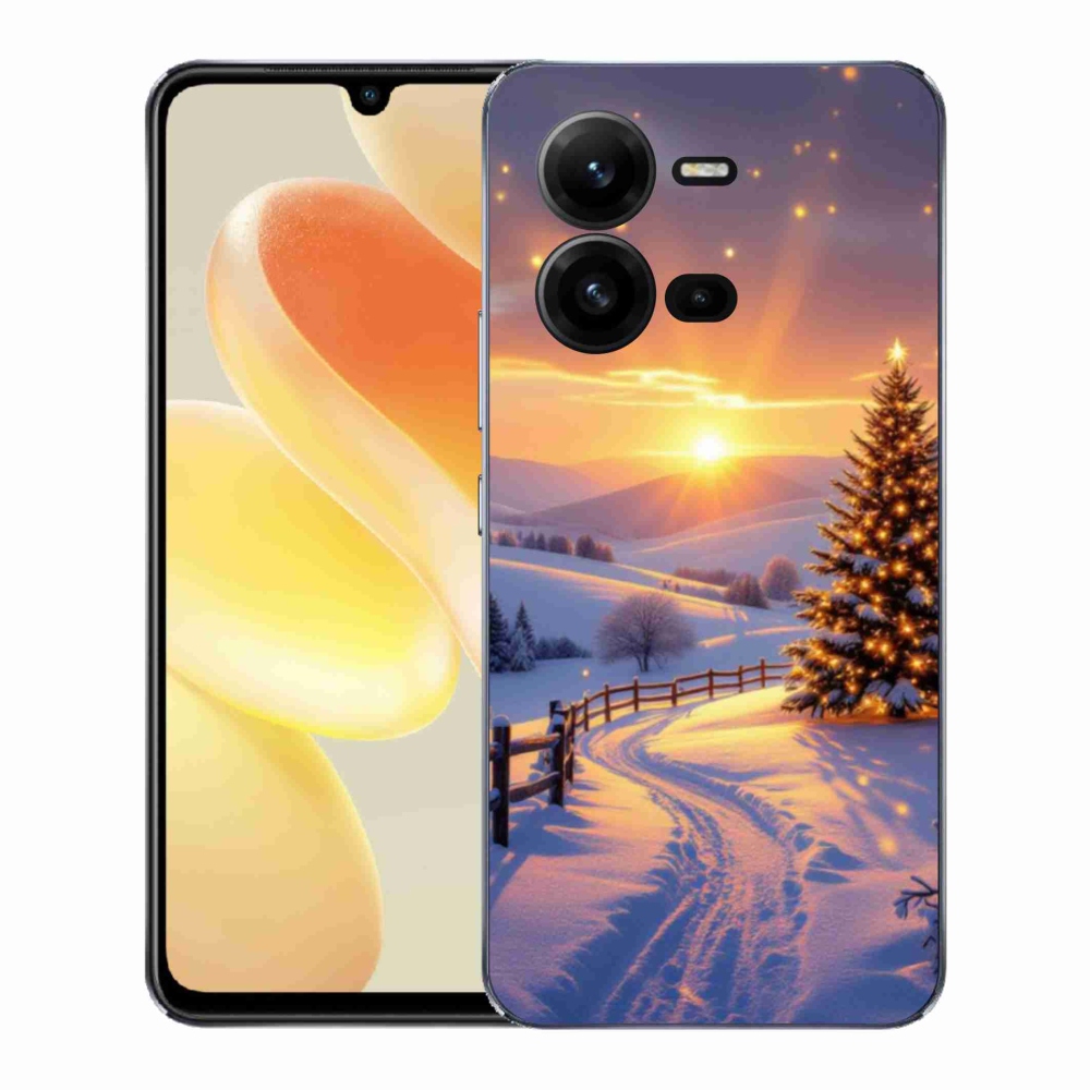 Gél borítás mmCase a Vivo X80 Lite készülékhez - téli tájkép