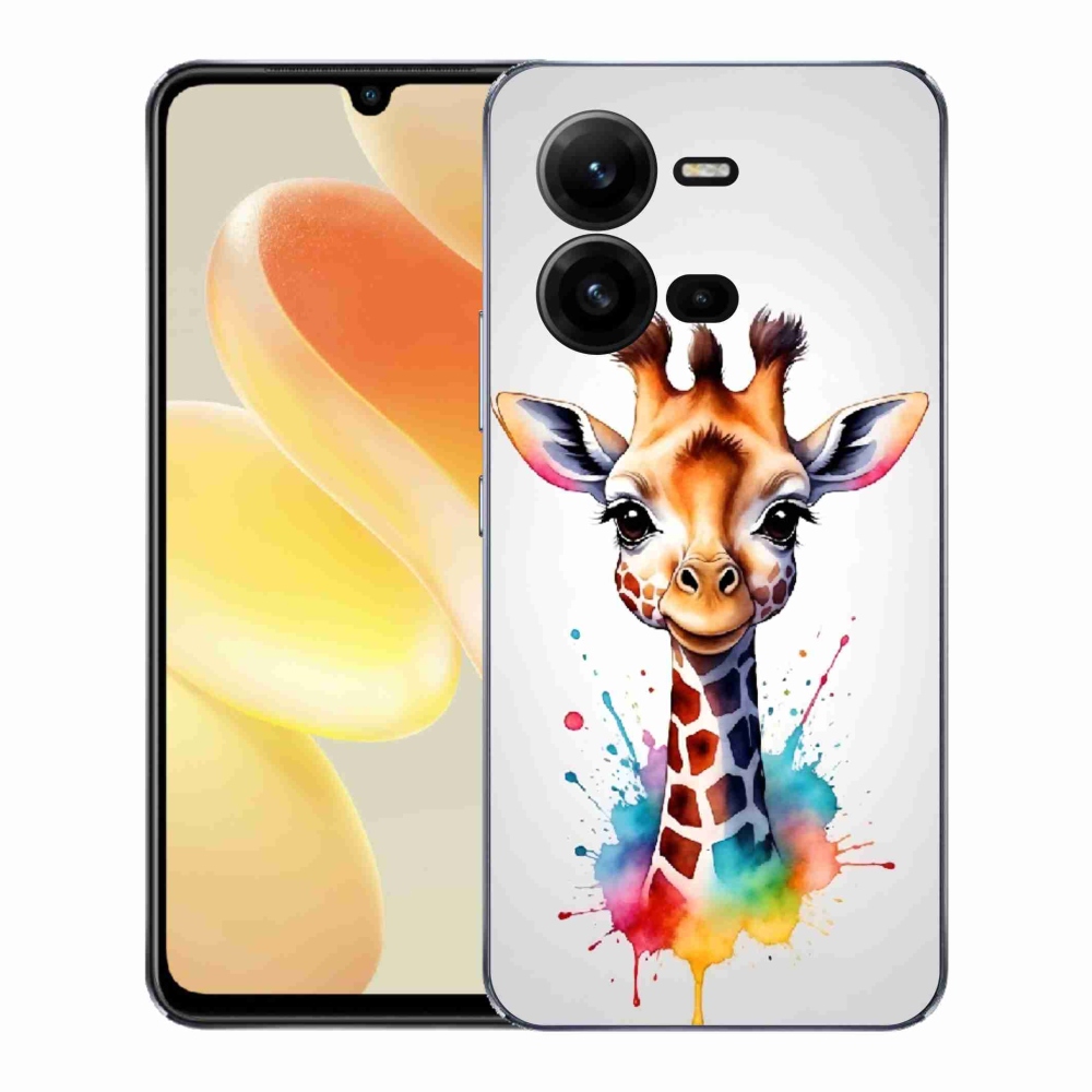 Zselés borítás mmCase a Vivo X80 Lite készülékhez - zsiráf 1
