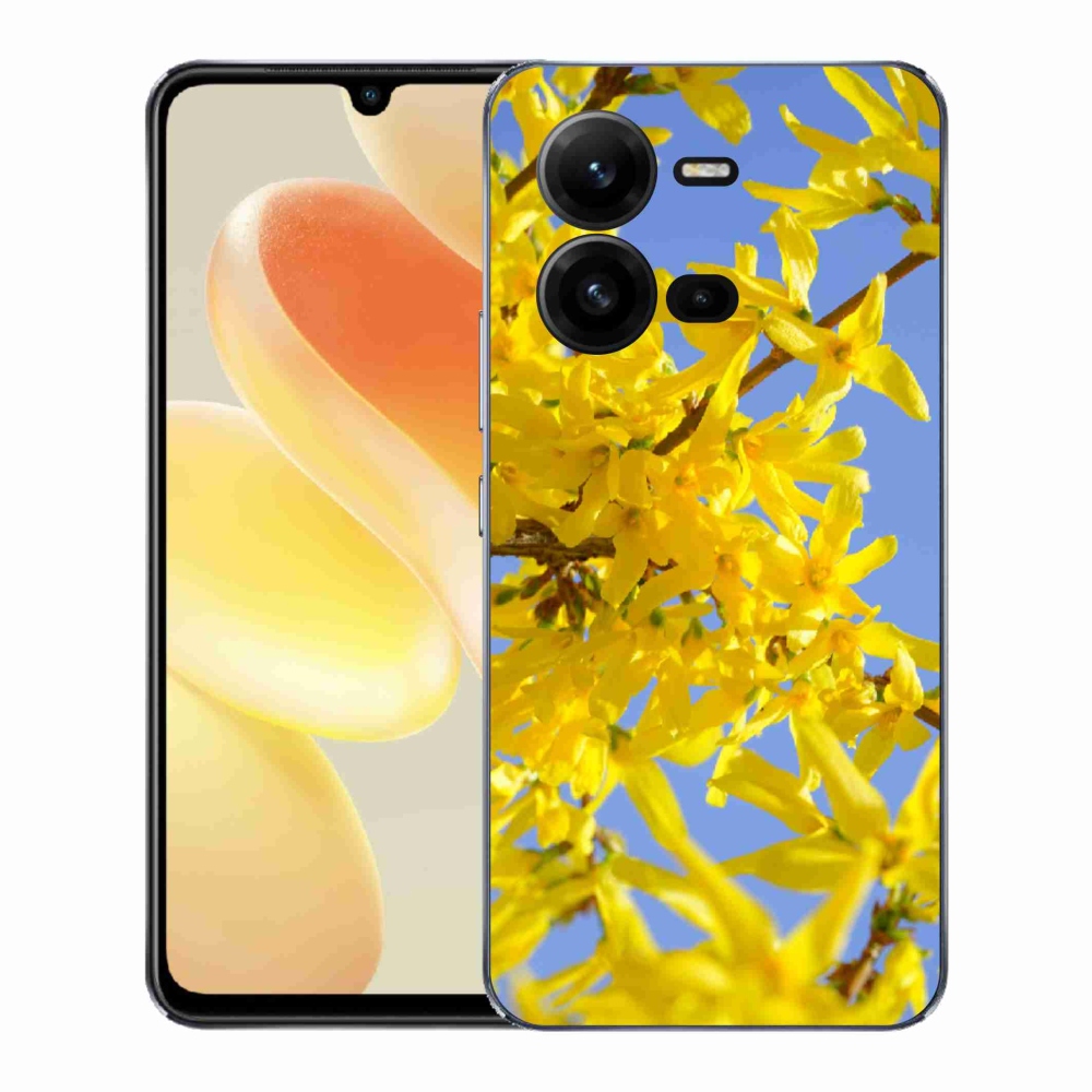 Gél borító mmCase a Vivo X80 Lite készülékhez - sárga virágok