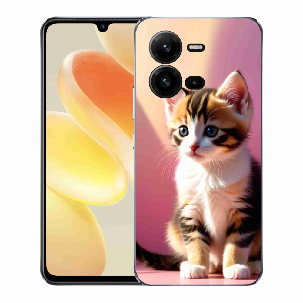 Gél borítás mmCase a Vivo X80 Lite készülékhez - kíváncsi cica 2