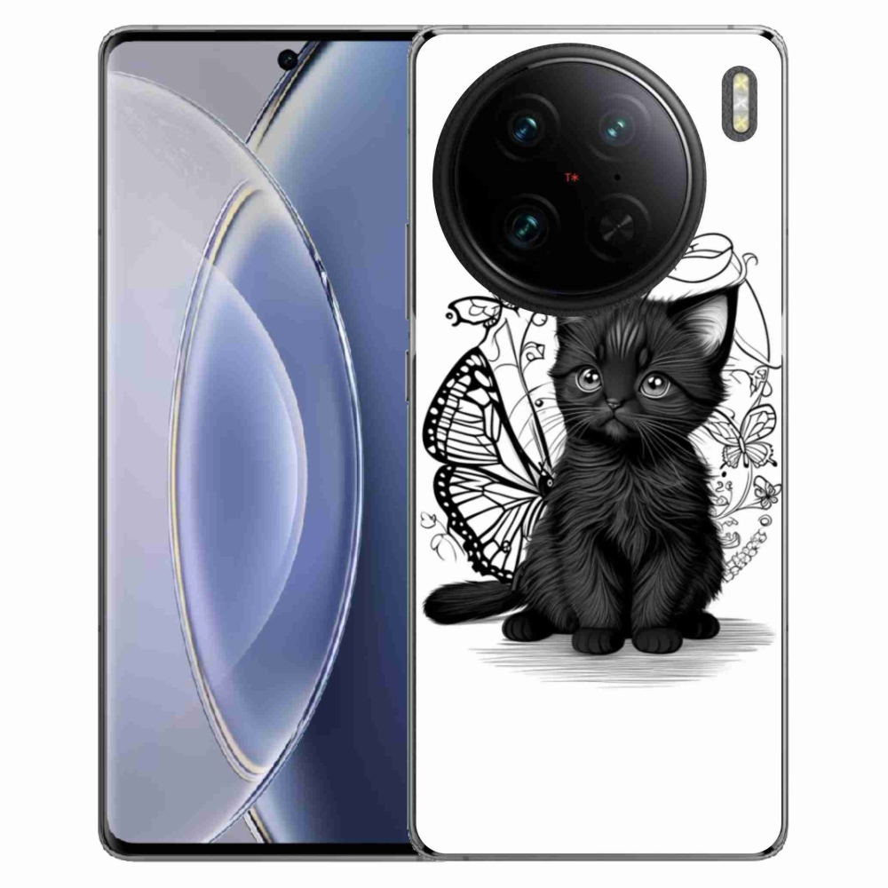 mmCase gél tok a Vivo X90 Pro-hoz – fekete cica