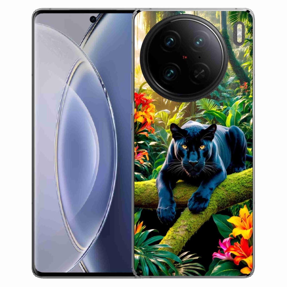mmCase géltok a Vivo X90 Pro-hoz – fekete párduc a dzsungelben