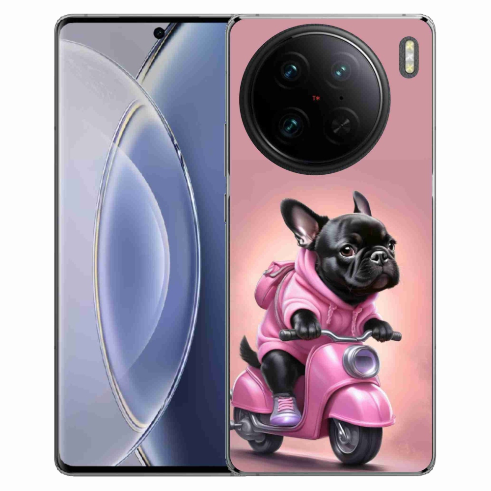 mmCase gél tok a Vivo X90 Pro-hoz – francia buldog robogón