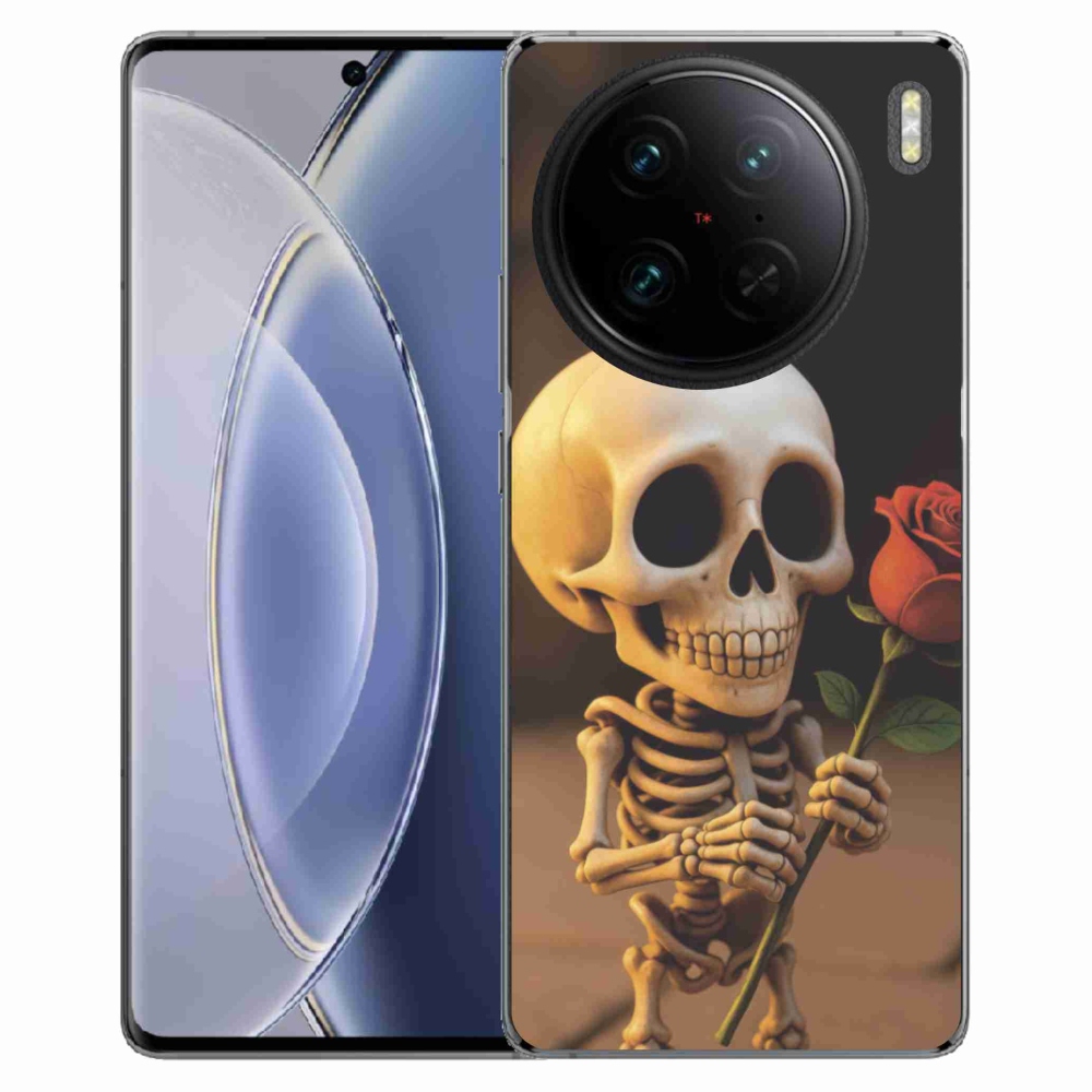 mmCase géltok a Vivo X90 Pro-hoz – csontváz rózsával