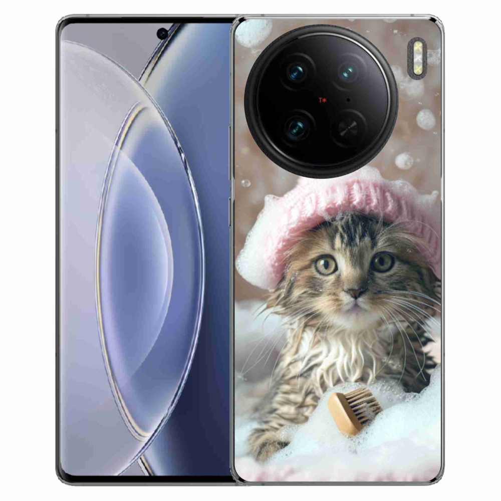 mmCase gél tok a Vivo X90 Pro-hoz – cica és fürdő